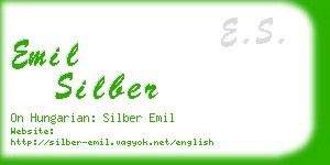 emil silber business card